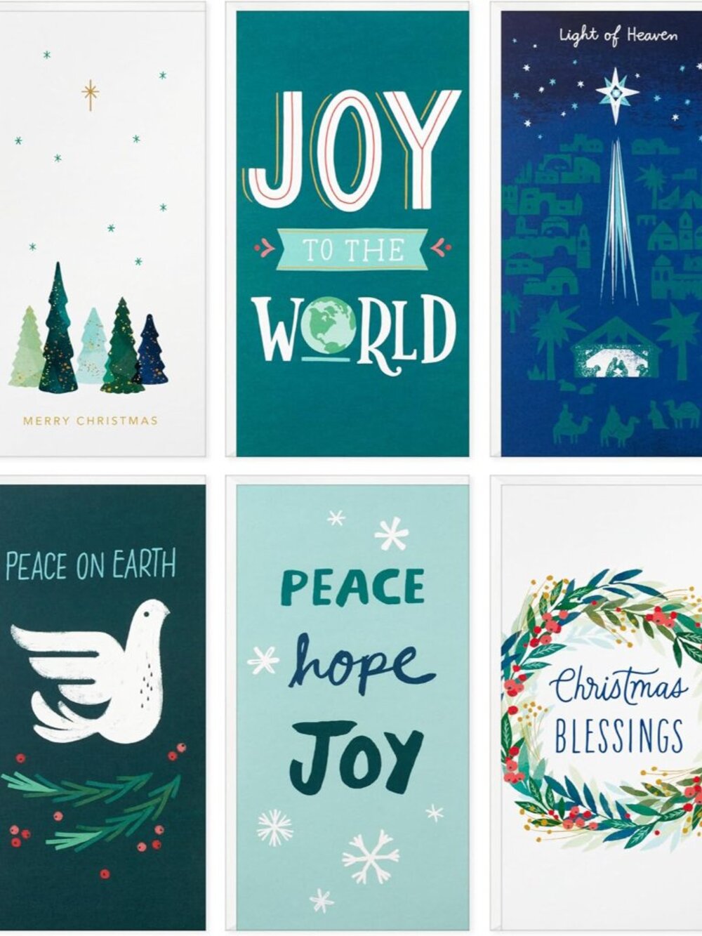 Money Holder Christmas Cards, Assorted 36-Pack Peace on Earth